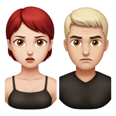 Man and women intimidate moment sticker