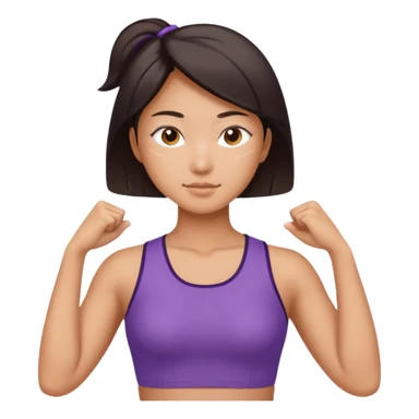 Asian Women Draw X-Shapes With Both Arms sticker