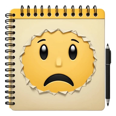 emo notebook with scribbles sticker