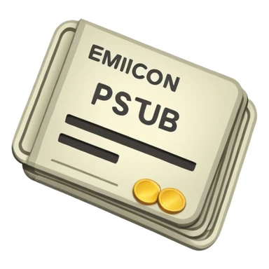 Cartoon pay stub sticker