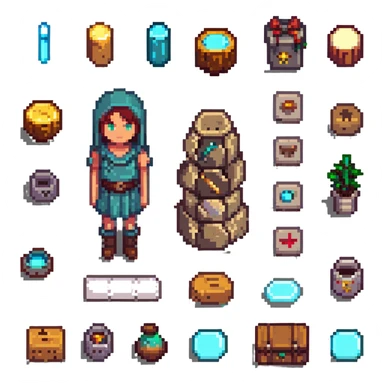 A Dota 2 player with a stone-faced look, surrounded by in-game items sticker