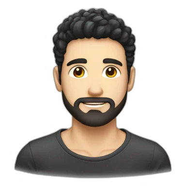 Handsome-white-boy-with-black-hairy-lovely-face sticker