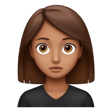 big dark eyes and tanned skin brown hair sticker