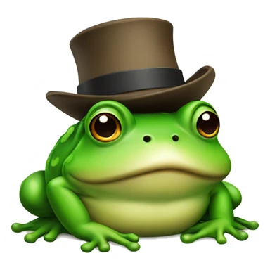 fat frog with hat sticker