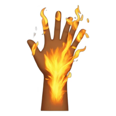 Praise hands on fire sticker