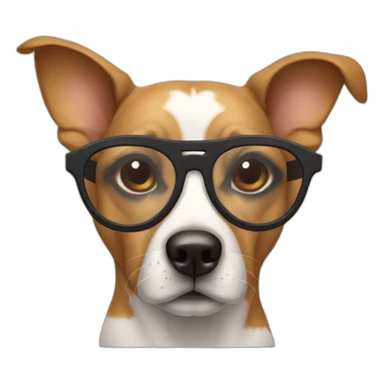 Chien avec des lunettes sticker
