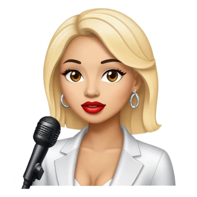 Female luxury singer sticker