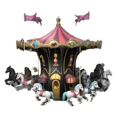 Gothic merry-go-round sticker