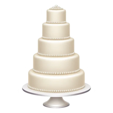 elegant multi-tier wedding cake decorated with pearls sticker