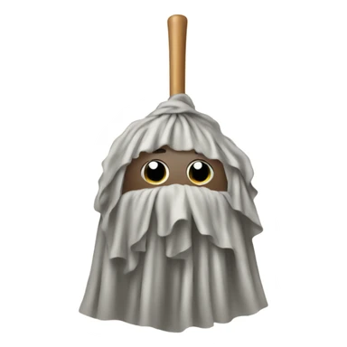 Mop with cape  sticker