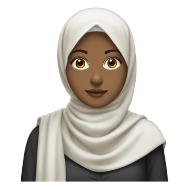 Beautiful girl with hijab sticker