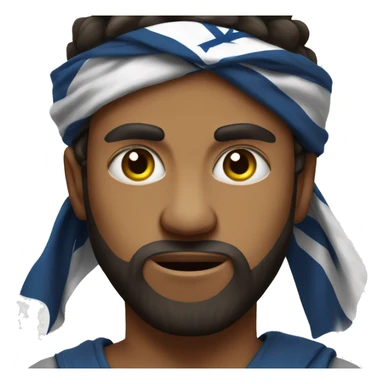 young angry israelite man with bandana sticker