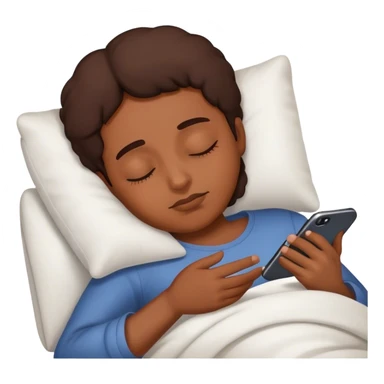 asleep on phone sticker