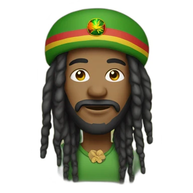 Rasta with canabis bad sticker