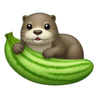 otter with bitter melon sticker