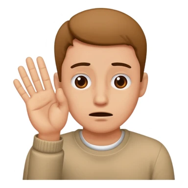 a man making a gesture of denial sticker