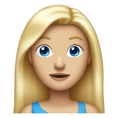blond queen whit blue eyes strait hair sticker