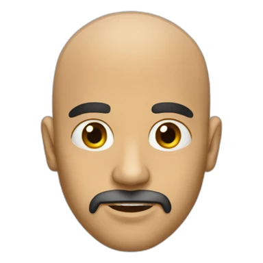 Cuban bald guy with beard sticker