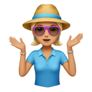 Someone listening to a speaker at the beach. Add some musical notes coming out of the speaker. sticker