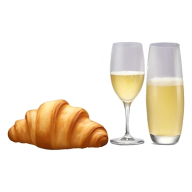 Croissant and Prosecco  sticker