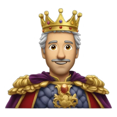 king popping up at bottom of screen sticker