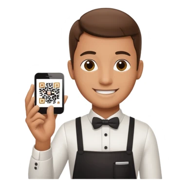 waiter qr tips  sticker