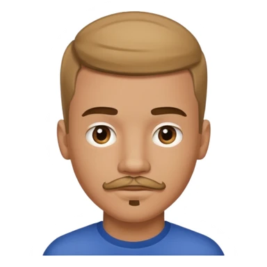 menino de 18 anos com corte americano cavanhaque e bigode  sticker