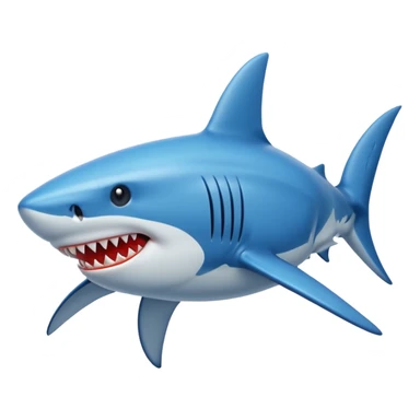 Shark hype blue sticker