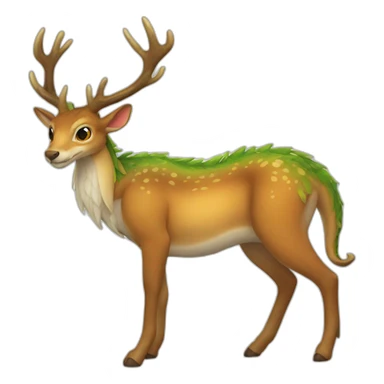 Dragon deer sticker