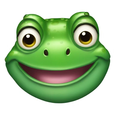 2d pepeo green frog happy sticker