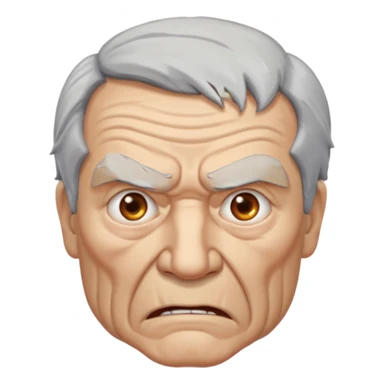 very angry old man sticker