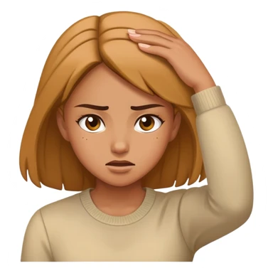 Girl smacking her forehead  sticker