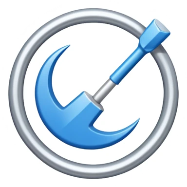 Circulo azul con una flechita adentro de color blanco sticker