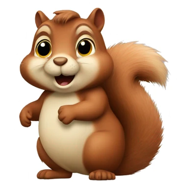fat squirrel  sticker
