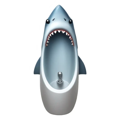 shark using a public urinal sticker
