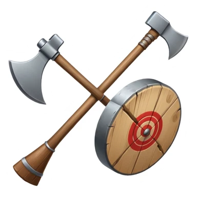 Axe throwing to target sticker