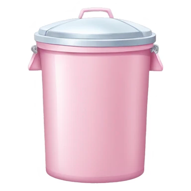 Light pink and clear trash can  sticker