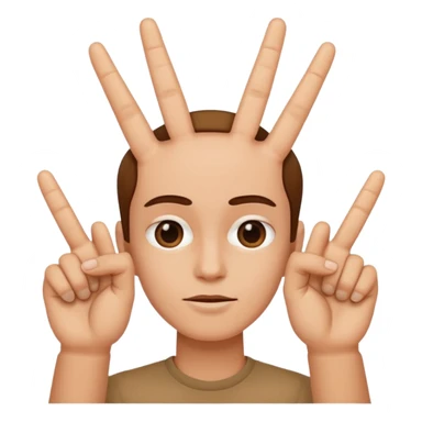 Upside down piece sign fingers sticker