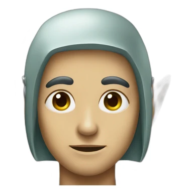 half robot half elf sticker