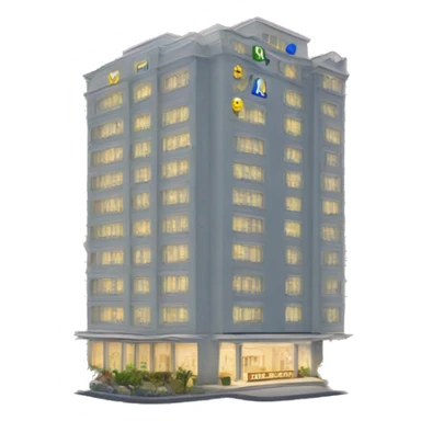 5 starts hotel building with a sign “hotel”  sticker