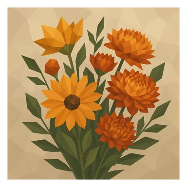 autumn flowers sticker