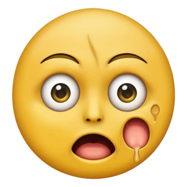 emoji choking itself with a twitching eye sticker