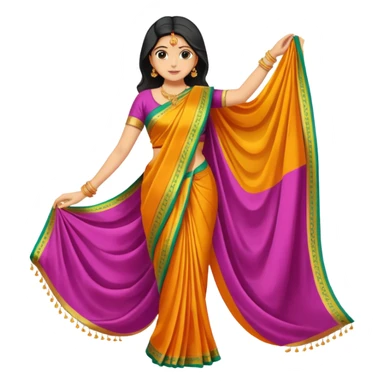 saree without woman sticker