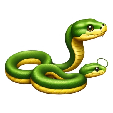 cute snake crawling sticker