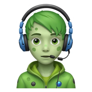 Alien teen gamer sticker