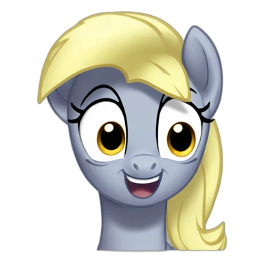 mlp pony Derpy Hooves surprised, wow sticker