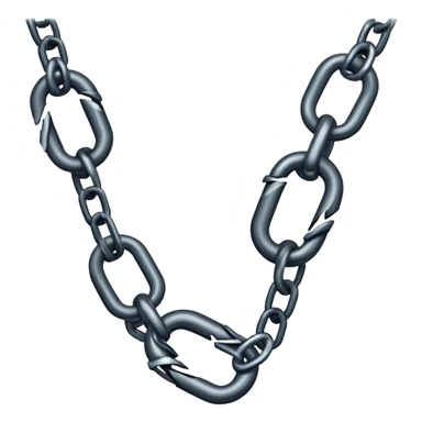 a broken link icon. use iOS link icon but style it same as broken chain emoj sticker