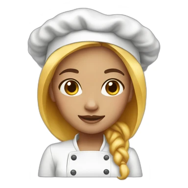 girl cook light color skin sticker