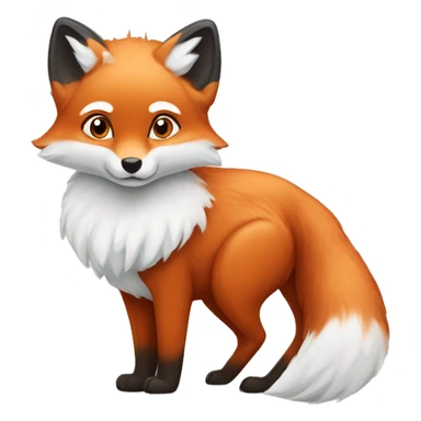 A red fox and a snowy arctic fox sticker