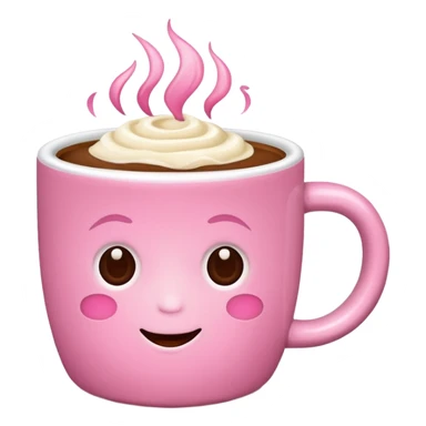 Pink coffee sticker
